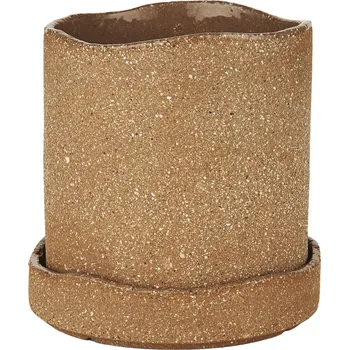 Květináč FERM LIVING Květináč Uneru Pot S, Brown