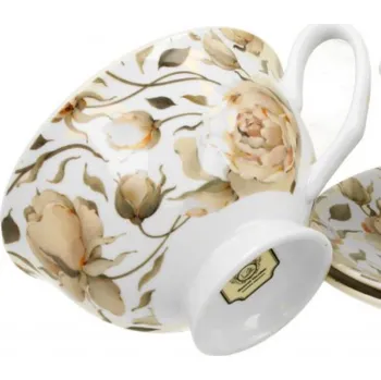 DUO Gifts DG - Porcelánový šálek bez podšálku ENGLISH ROSES WHITE 1ks - 250 ml