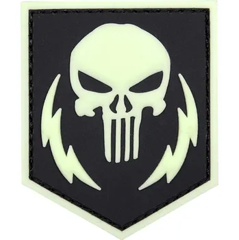 Nášivka 101 Inc. Company Nášivka na suchý zip Punisher thunder strokes (plast 3D) - gid (nasvětlovací) (101 INC)