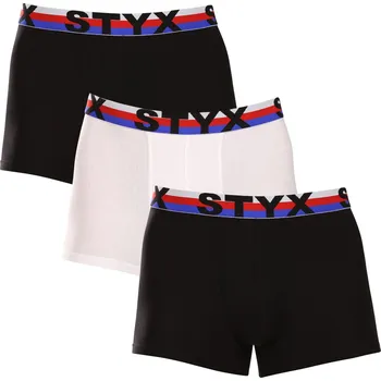 Boxerky 3PACK pánské boxerky Styx sportovní guma vícebarevné trikolóra (3G19001) S Možnost vrácení zboží ZDARMA do 120 dnů!