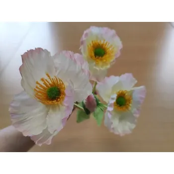 umělá květina Vlčí máky, textilní dekorace, květina čajová 60cm