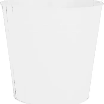 Váza Innovative Joey obal na květiny kulatý 2 ucha plechový bílý 12cm