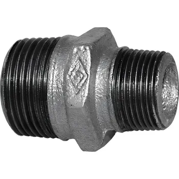 Fitinka Pneumatics & Hydraulics Redukční dvojnipl litinový vnější závity R1/4" - R1/2"