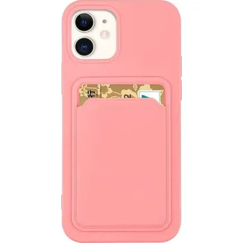 Forcell Silikonové pouzdro s kapsou na karty Card Case pro Samsung Galaxy A42 5G , růžová, 9145576228838