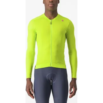 cyklistický dres Dres Castelli Espresso dlouhý rukáv electric lime/deep green Podkarta: XXL
