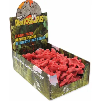 Krmivo pro psa Mr.dental Displej Dentosaurus šunková příchuť 6,5cm 56ks