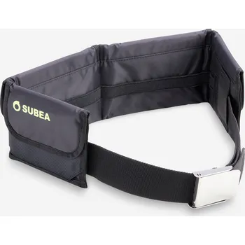 DECATHLON Pás s kapsami na měkkou zátěž na potápění L ČERNÁ|ŽLUTÁ