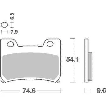 Brzda pro motocykl Brzdové destičky Brembo přední YAMAHA FZR 600 rok 92-95
