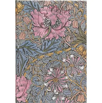 Blok Paperbalnks MIDI zápisník MORRIS Pink Honeysuckle, linkovaný