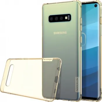 Nillkin transparentní kryt z měkkého plastu pro Samsung Galaxy S10 - zlatý