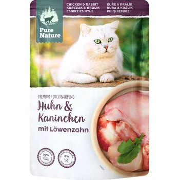 Krmivo pro kočku Pure Nature ADULT kuře a králík s pampeliškou 12 × 85 g