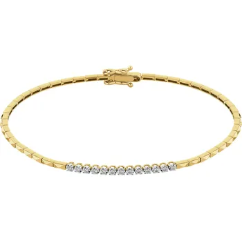 Náramek Zlatý náramek s brilianty - 19 cm - 0,08 ct - ryzost 585 - 211.256