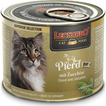 Krmivo pro kočku Leonardo koňské maso s cuketou 6× 200 g