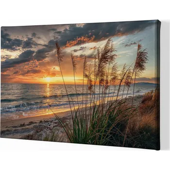 Obraz Obraz na plátně - Mračný západ slunce nad mořem FeelHappy.cz Velikost obrazu: 40 x 30 cm