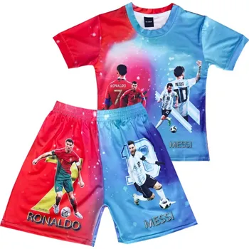Numberoplus Dětské Venkovní Komplet Dres - Messi č. 10 a Ronaldo č. 7 (Balení/14ks)