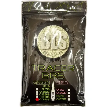 Airsoftová kulička Airsoft kuličky BB BLS Tracer (Nasvětlovací) 0.32g/3120 (green PLA)