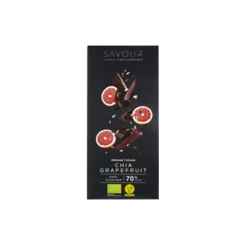 Čokoláda Savour Hořká čokoláda chia a grapefruit 70g bio