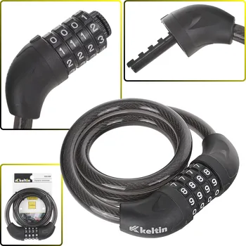 Zámek na kolo Zámek na jízdní kolo 12x800mm 4 x stavitelný kód, Geko K02300