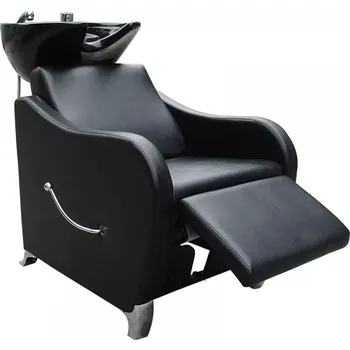 Kadeřnické křeslo Kadeřnický mycí box GLAMI - černé umyvadlo, matná černá