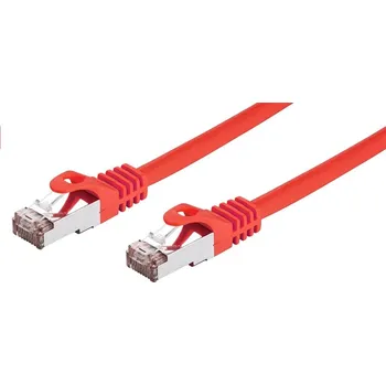 Síťový kabel C-TECH Kabel patchcord Cat6, FTP, červený, 0,5m