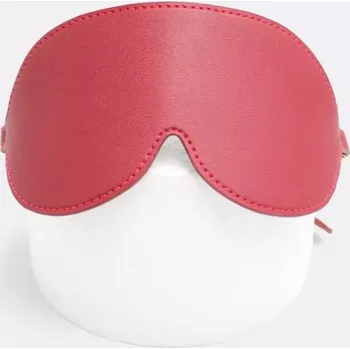 Erotická maska Luxusní kožená BDSM maska na oči červená