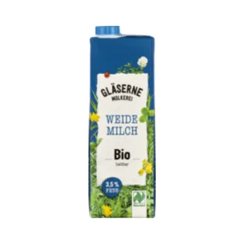 Mléko Gläserne Molkerei Mléko plnotučné 1l bio