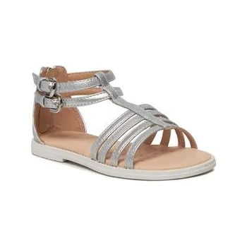 Dámské sandále Sandály Geox J Sandal Karly Girl J7235D 0QDAJ C1007 S Stříbrná 35