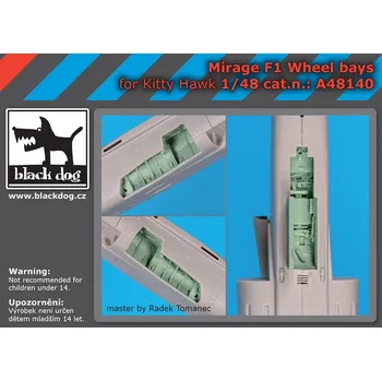 Plastikový model Blackdog 1/48 Mirage F1 wheel bays (KITTYH)