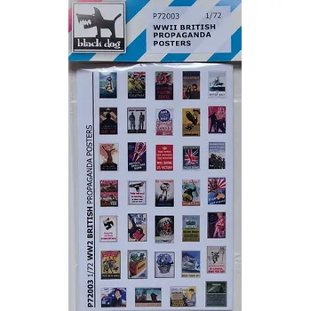 Plastikový model Blackdog 1/72 British Propaganda posters WWII (68 pcs.)