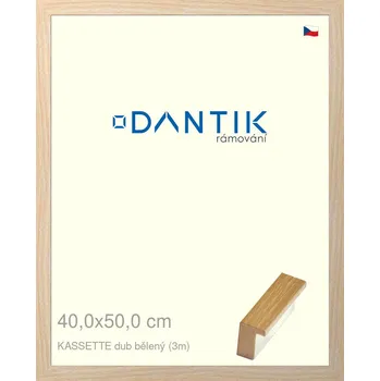 Rám na obraz DANTIK rámeček 40x50 | KASSETTE dub bělený (Plexi Čiré) (Vyrobeno s láskou u nás v DANTIKU)