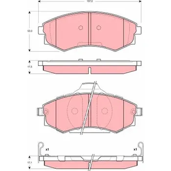 Brzdová destička Sada brzdových destiček, kotoučová brzda TRW GDB3283
