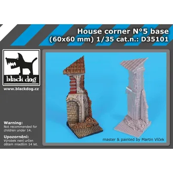 Plastikový model Blackdog 1/35 House corner No.5 base (60x60 mm)