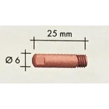 Příslušenství ke svářečce Abicor Binzel Náhradní díly pro svářecí hořák CO2 150A a 250A Díl hořáku CO2 150A a 250A: 140.0059 Průvlak M6 0,8 140.0059