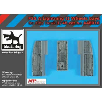 Plastikový model Blackdog 1/48 F 35A Lightning II wheel bays (KITTYH)