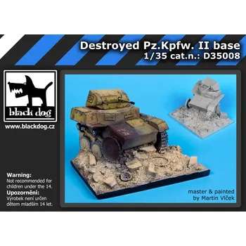 Plastikový model Blackdog 1/35 Destroyed Pz.Kpfw II base