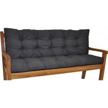 Podsedák Axin Trading s.r.o. Polstr na zahradní lavičku 150 cm - látka tmavě šedý melír