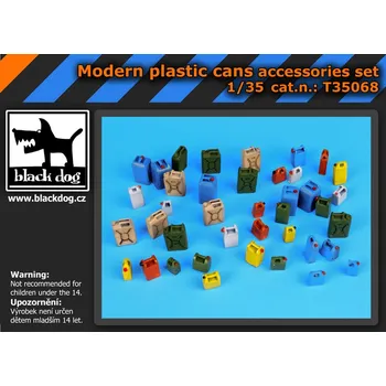 Plastikový model Blackdog 1/35 Modern plastic cans accessories set