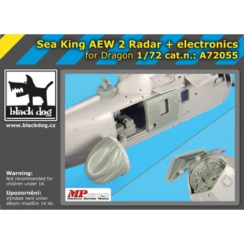 Plastikový model Blackdog 1/72 Sea King AEW 2 radar+electronics (DRAG)