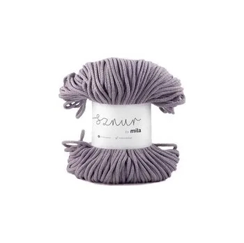 Příze Bavlněná šnůra MILA&nbsp;3&nbsp;mm - levandulová melange