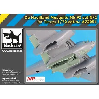 Plastikový model Blackdog 1/72 De Havilland Mosquito Mk VI set No.2 (TAM)