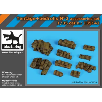 Plastikový model Blackdog 1/35 Tentage + bedrolls accessories set No.2