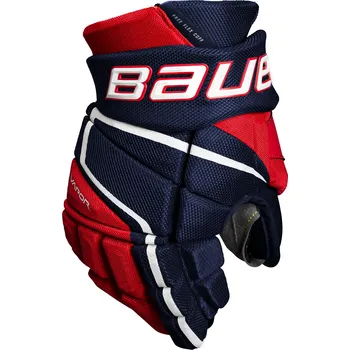 Sportovní chránič Hokejové rukavice Bauer Vapor 3X PRO Navy/Red/White Junior 10 palců