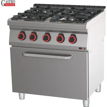 Sporák RM GASTRO CZ s.r.o. Sporák kombinovaný s horkovzdušnou elektrickou troubou GN 1/1 - 4x hořák | REDFOX - SPT 70