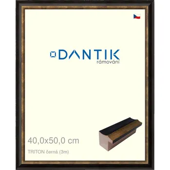 Rám na obraz DANTIK rámeček 40x50 | TRITON černá (Plexi Čiré) (Vyrobeno s láskou u nás v DANTIKU)