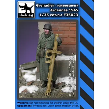 Plastikový model Blackdog 1/35 Grenadier panzerschreck Ardennes 1945 (1 fig)