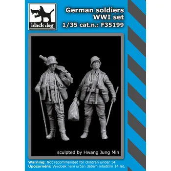 Plastikový model Blackdog 1/35 German Soldiers WWI set (2 fig.)