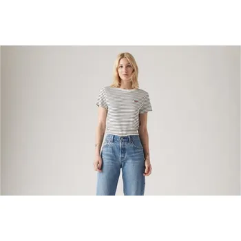 Dámské tričko LEVI'S® ESSENTIAL HM SS TRIKO DÁMSKÉ - MAURY STRIPE EGRET XS