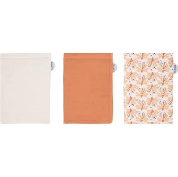 koupací vanička LUMA mušelinové žínky 3ks Bambus/Flowerfever/Nude