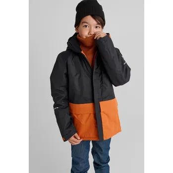 Dívčí bunda Chlapecká zimní lyžařská bunda Reima Timola černá/oranžová 164