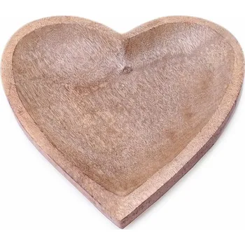 Dekorativní podnos Srdce z mangového dřeva 26 cm cca 26 x 26 cm